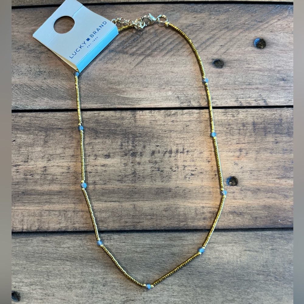 Golden Beaded Necklace- Lucky Brand
